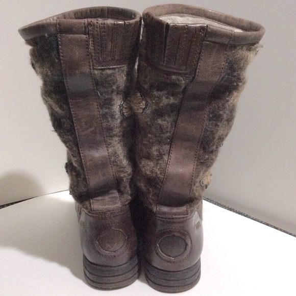 Unusual Bunker leather embroidered slouch boots - Picture 8 of 16